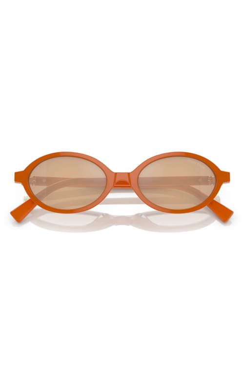 Miu Miu 50mm Oval Sunglasses in Orange at Nordstrom