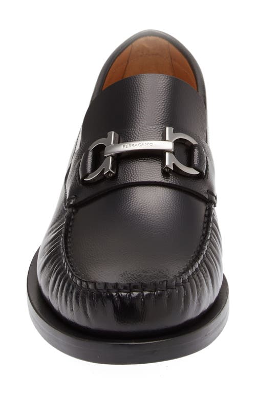 Shop Ferragamo Fort Bit Loafer In Nero/nero