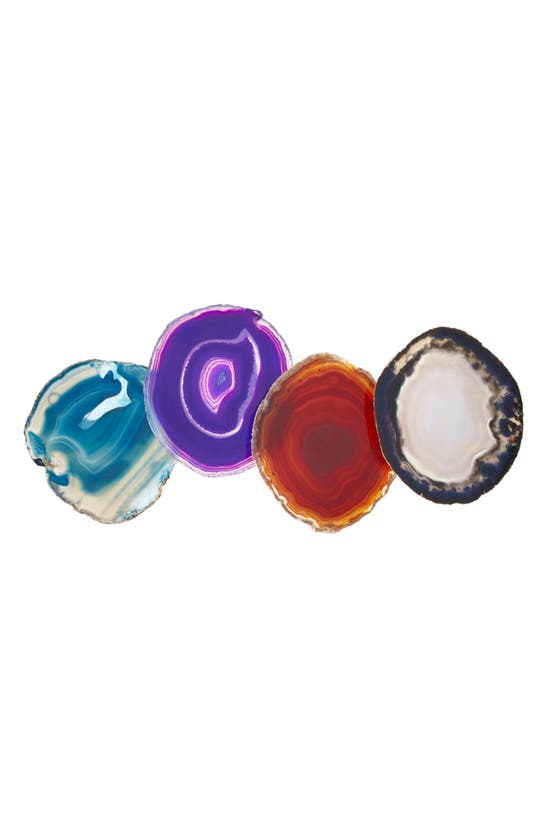 ANNA NEW YORK ANNA NEW YORK PEDRA SET OF 4 AGATE COASTERS