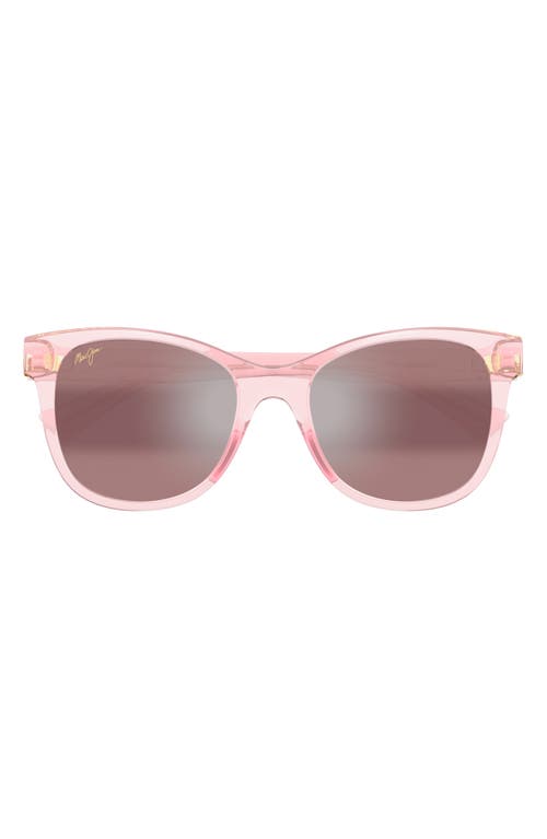 Maui Jim Kioppa 54mm Polarizedplus2® Butterfly Sunglasses In Pink/maui Rose