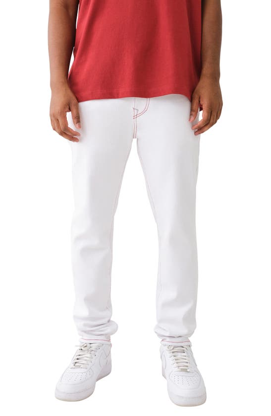 Shop True Religion Brand Jeans Matt Relaxed Skinny Jeans In Optic White