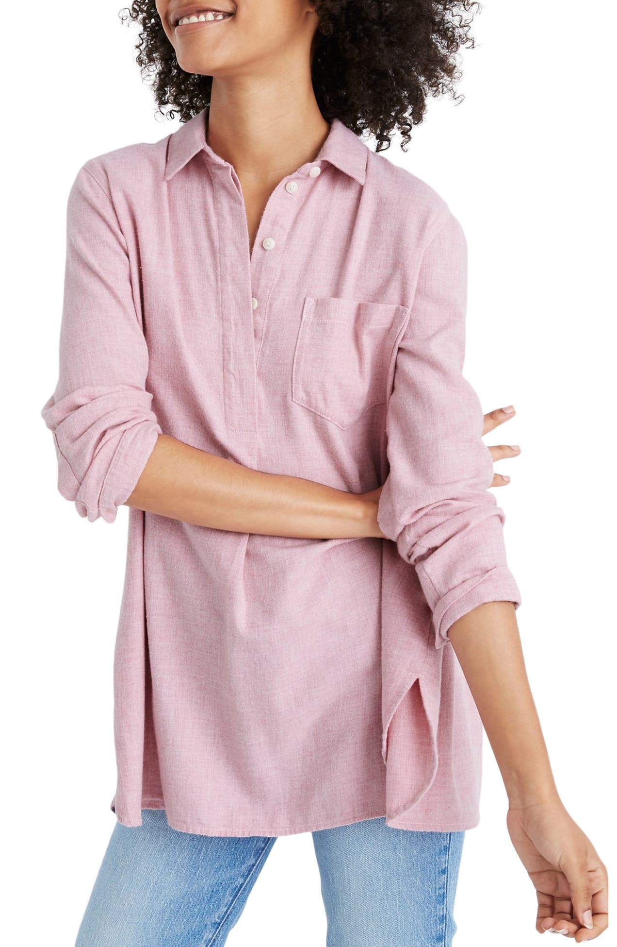 Madewell Flannel Classic ExBoyfriend Button Back Shirt Nordstrom Rack