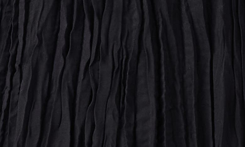 Shop Nic + Zoe Nic+zoe Crinkle Crush Plissé Midi Skirt In Black Onyx