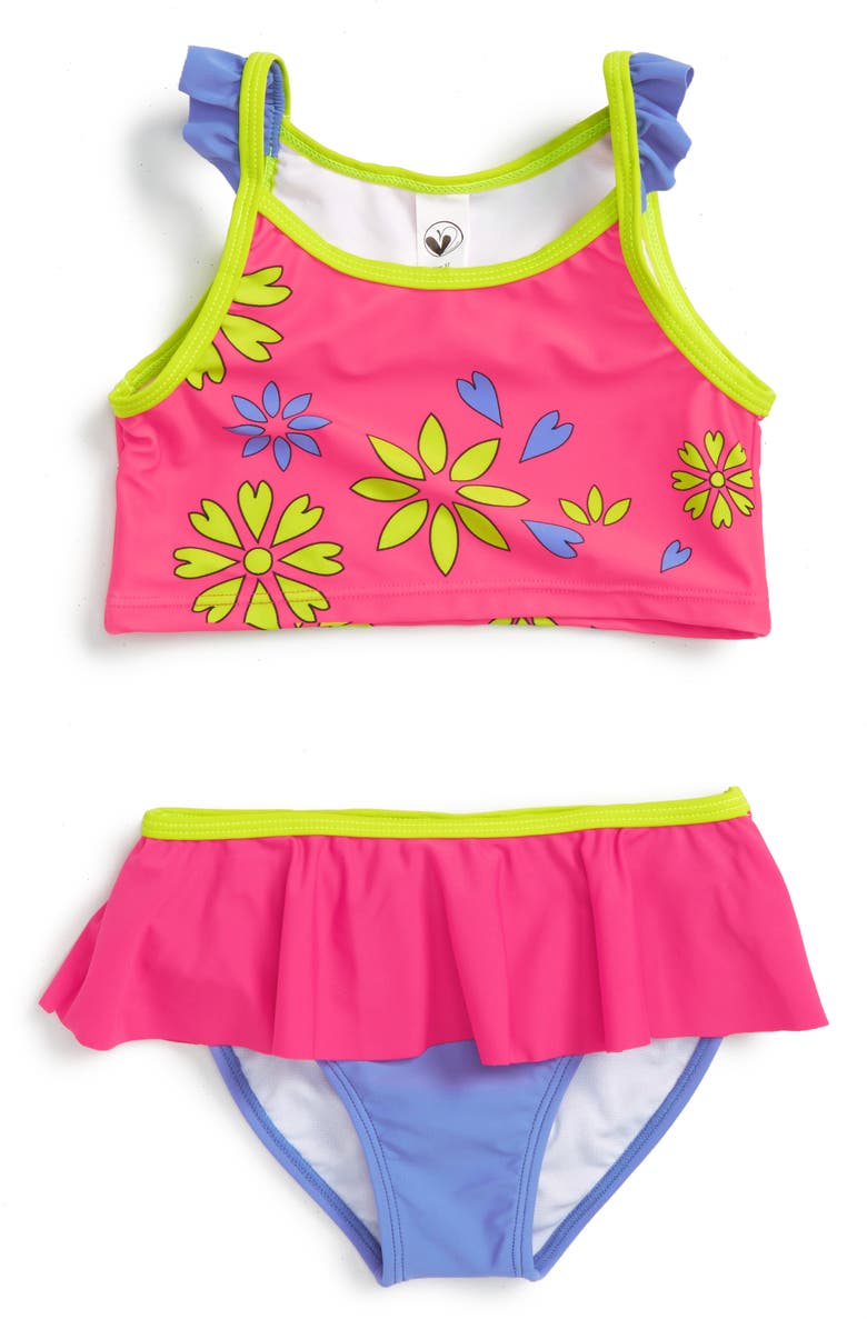 Limeapple Ruffle Two-Piece Tankini Swimsuit (Toddler Girls) | Nordstrom