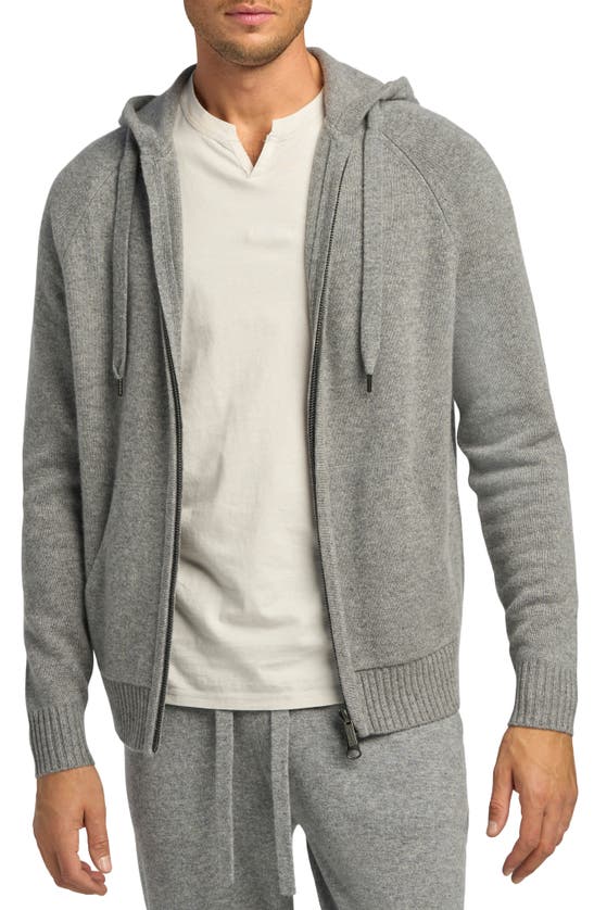Good Man Brand Mvp Merino Wool Zip Hoodie In Grey Heather