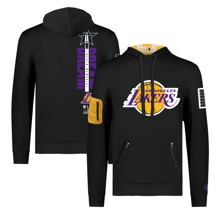 Fisll Unisex  X Black History Collection  Black Los Angeles Lakers Pullover Hoodie