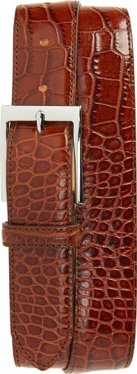To Boot New York Croc Embossed Leather Belt Nordstrom