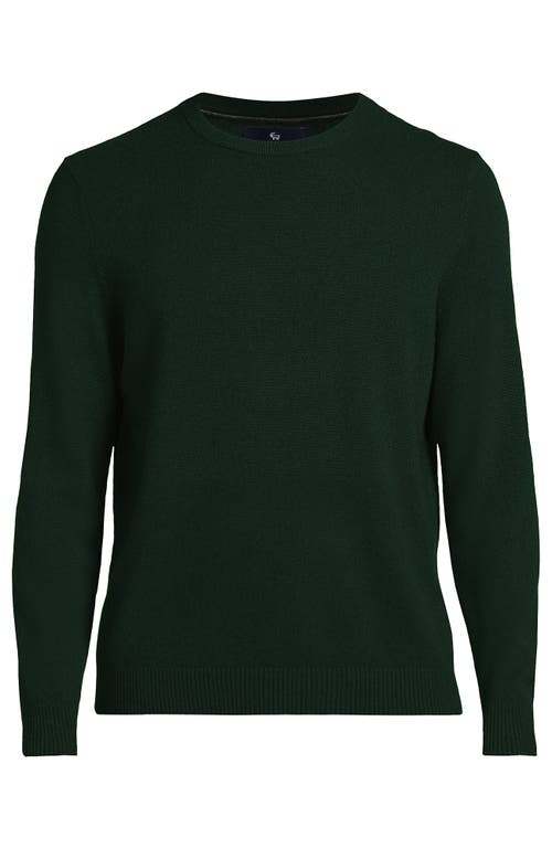 Shop Lands' End Fine Gauge Cashmere Sweater In Dark Pine Green