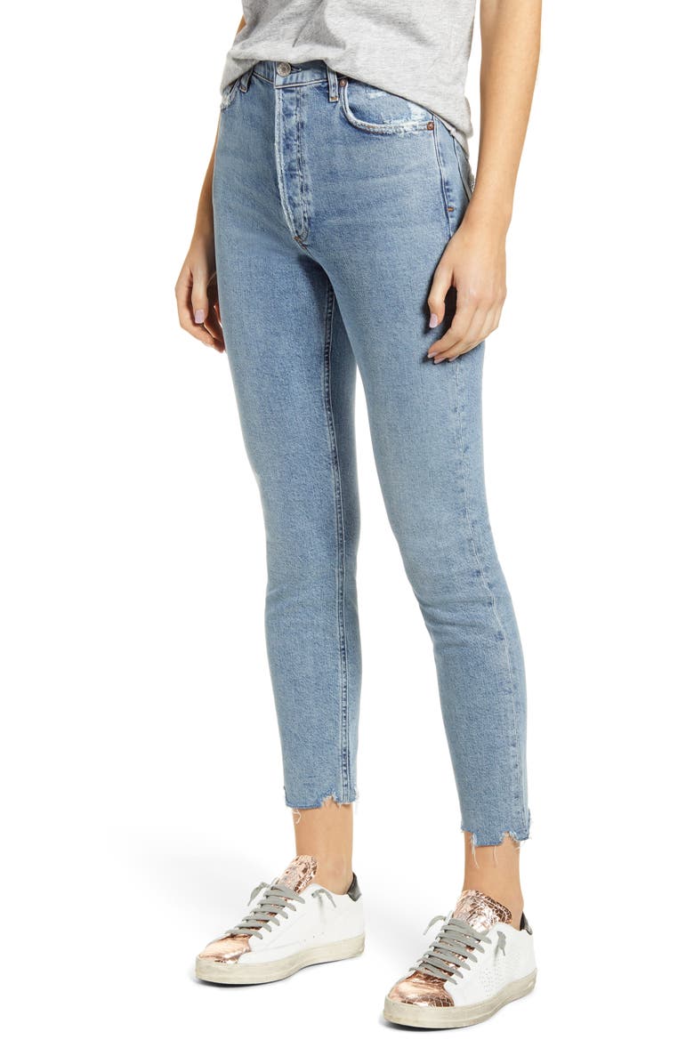 AGOLDE Nico High Waist Ankle Slim Fit Jeans (Rooted) | Nordstrom