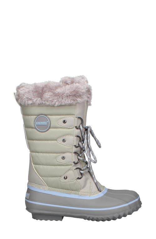 Khombu Denise Faux Fur Lined Boot In Grey
