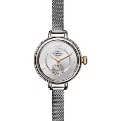 Shinola Birdy Mesh Bracelet Watch,