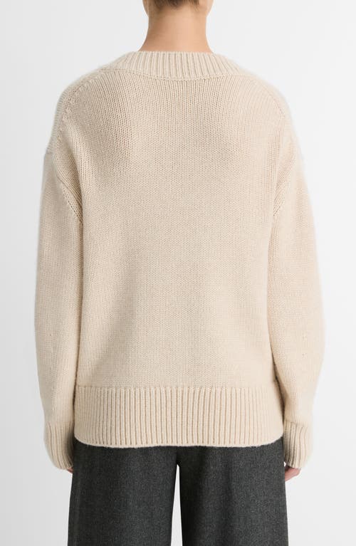 Shop Vince Wool & Cashmere V-neck Sweater In Ceramic