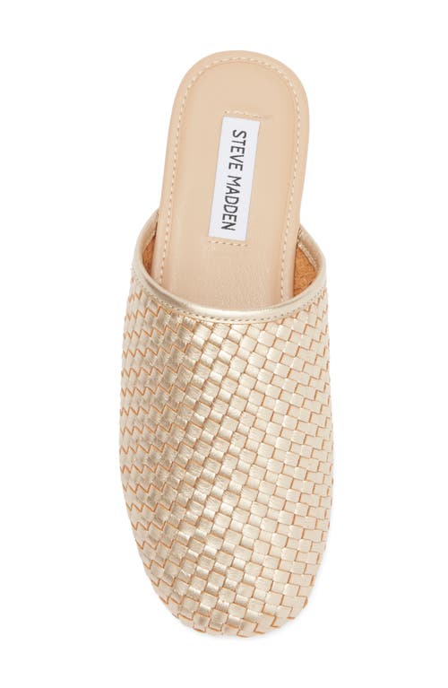 Shop Steve Madden Sallie Mule In Gold Leather