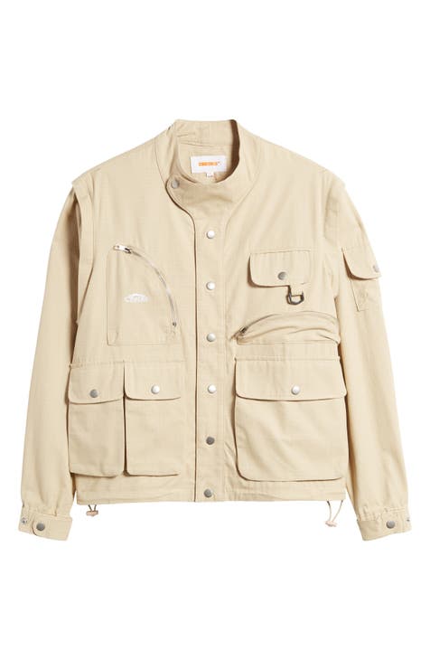 Safari Convertible Cotton Utility Jacket