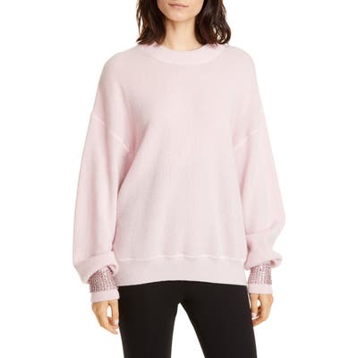 Alexander Wang Crystal Cuff Wool Blend Sweater