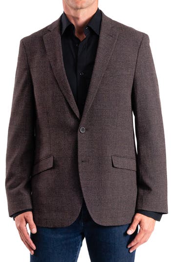 Savile Row Co Charcoal Plaid Sport Coat In Grey