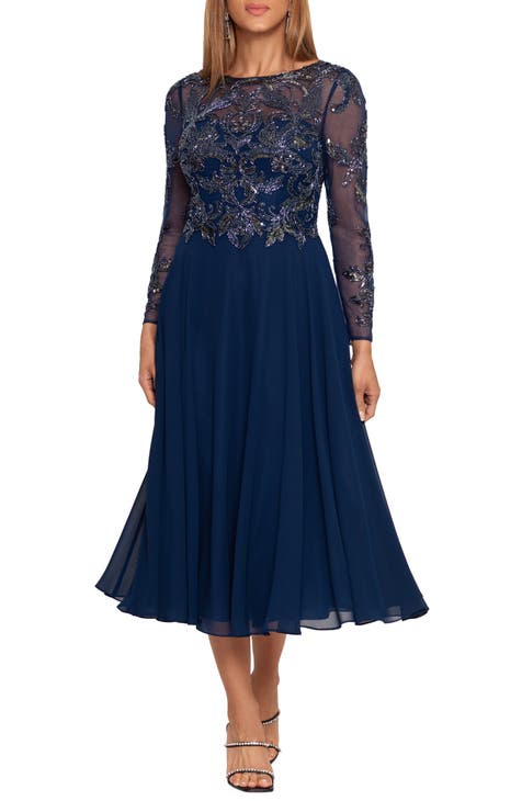 Navy Blue Long Dress 