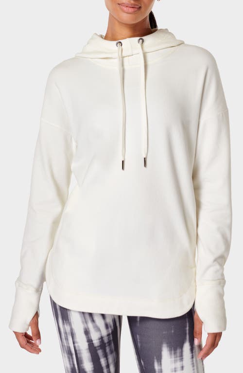 Shop Sweaty Betty Escape Fleece Hoodie In Lily White