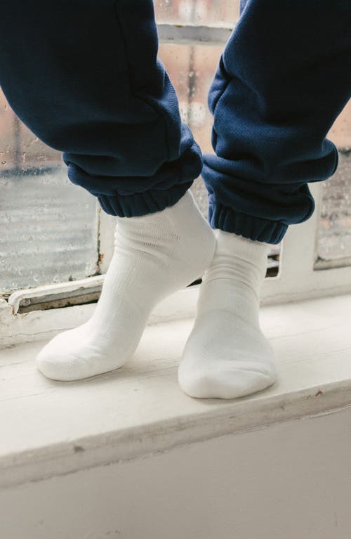 Shop Druthers Nyc Organic Cotton Everyday Crew Sock In White