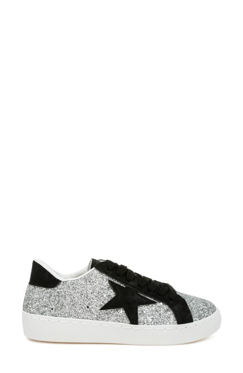 London Rag Kyniska Glitter Sneaker In Silver/black