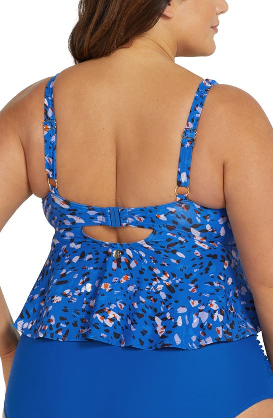 Shop Artesands Jaqua Chagall Flutter Bikini Top In Blue