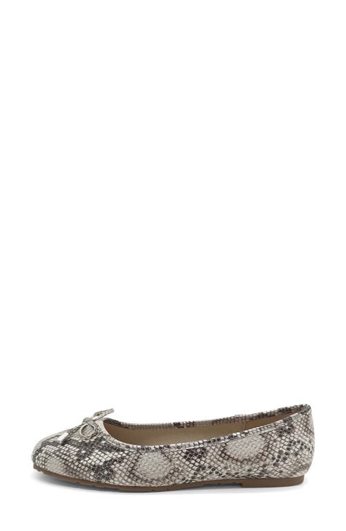 Reaction Kenneth Cole Elstree Ballet Flat In Natural Snake