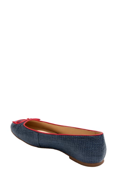 Shop Jack Rogers Kenlyn Basket Weave Rattan Ballet Flat In Midnight/fire Red