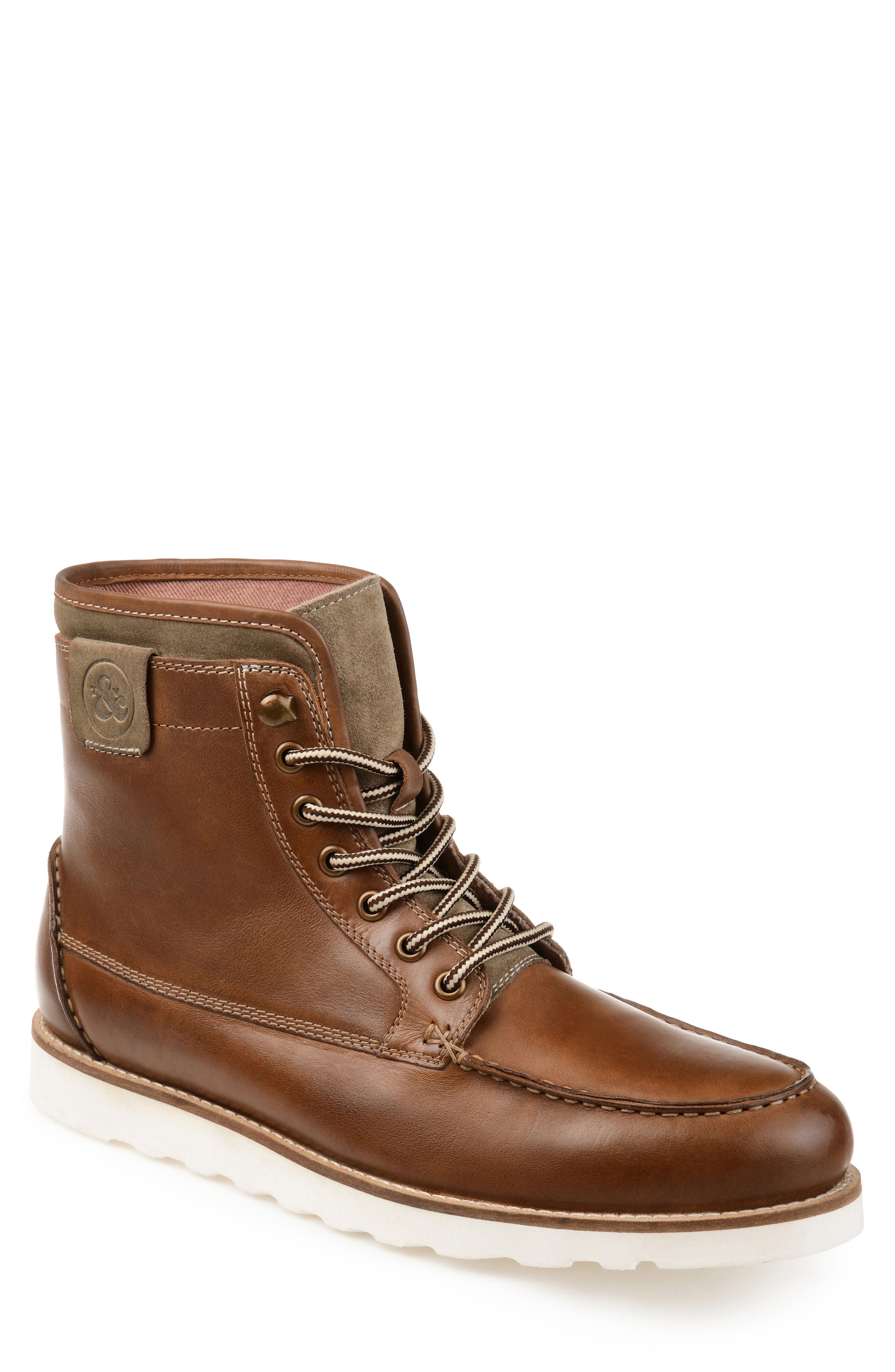 Thomas And Vine Donovan Moc Toe Boot- Brown