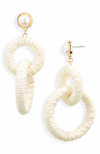 BaubleBar Irie Imitation Pearl Hoop Earrings Nordstrom