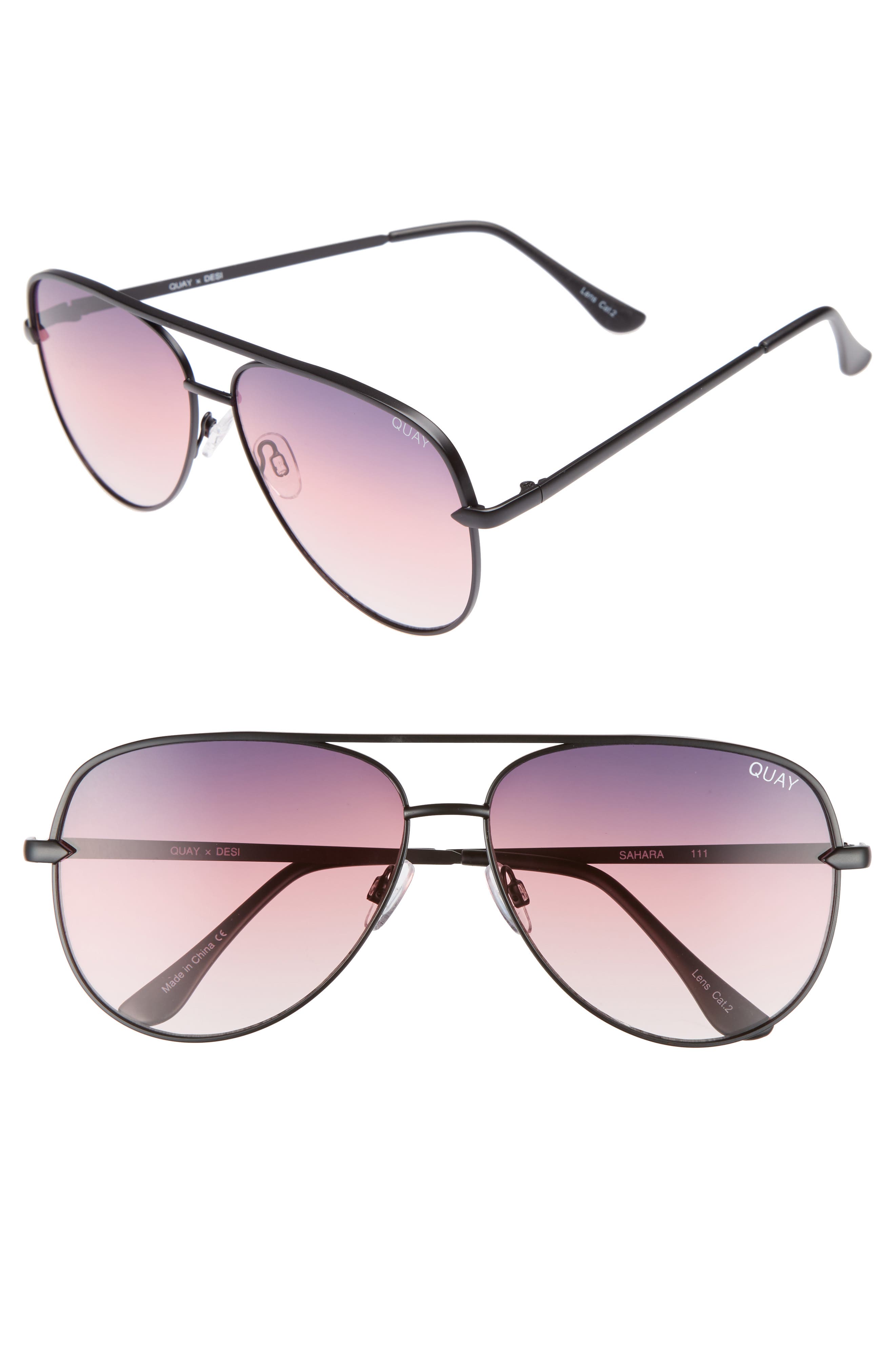 Quay Australia x Desi Perkins Sahara 60mm Aviator Sunglasses Nordstrom
