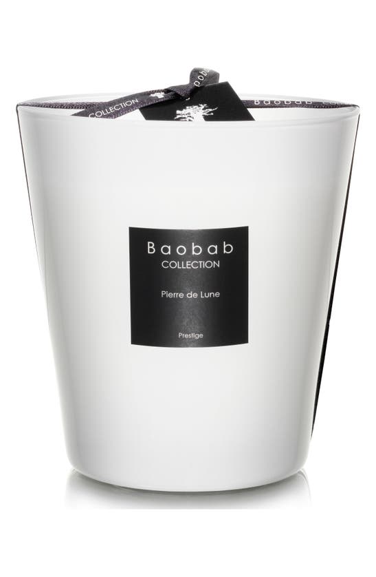 Baobab Collection Les Prestigieuses Pierre De Lune Candle In White-medium