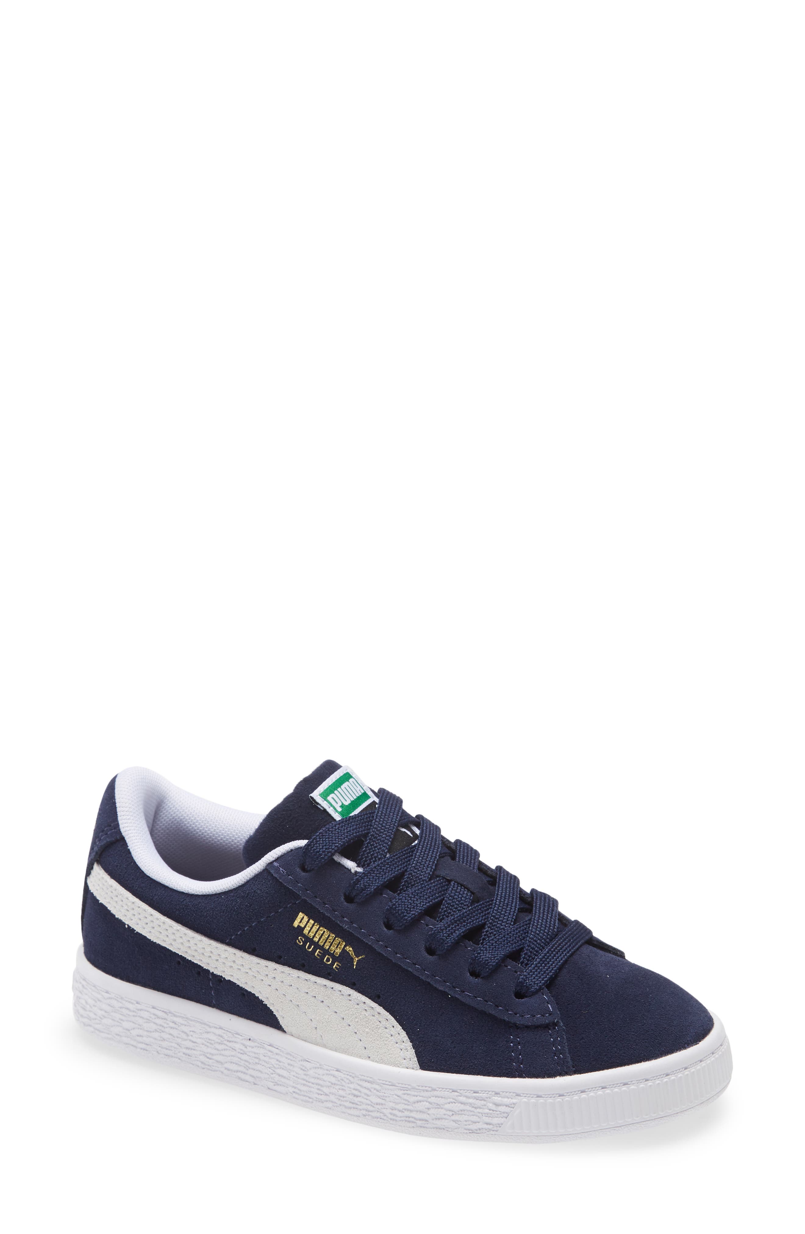 puma suede navy white