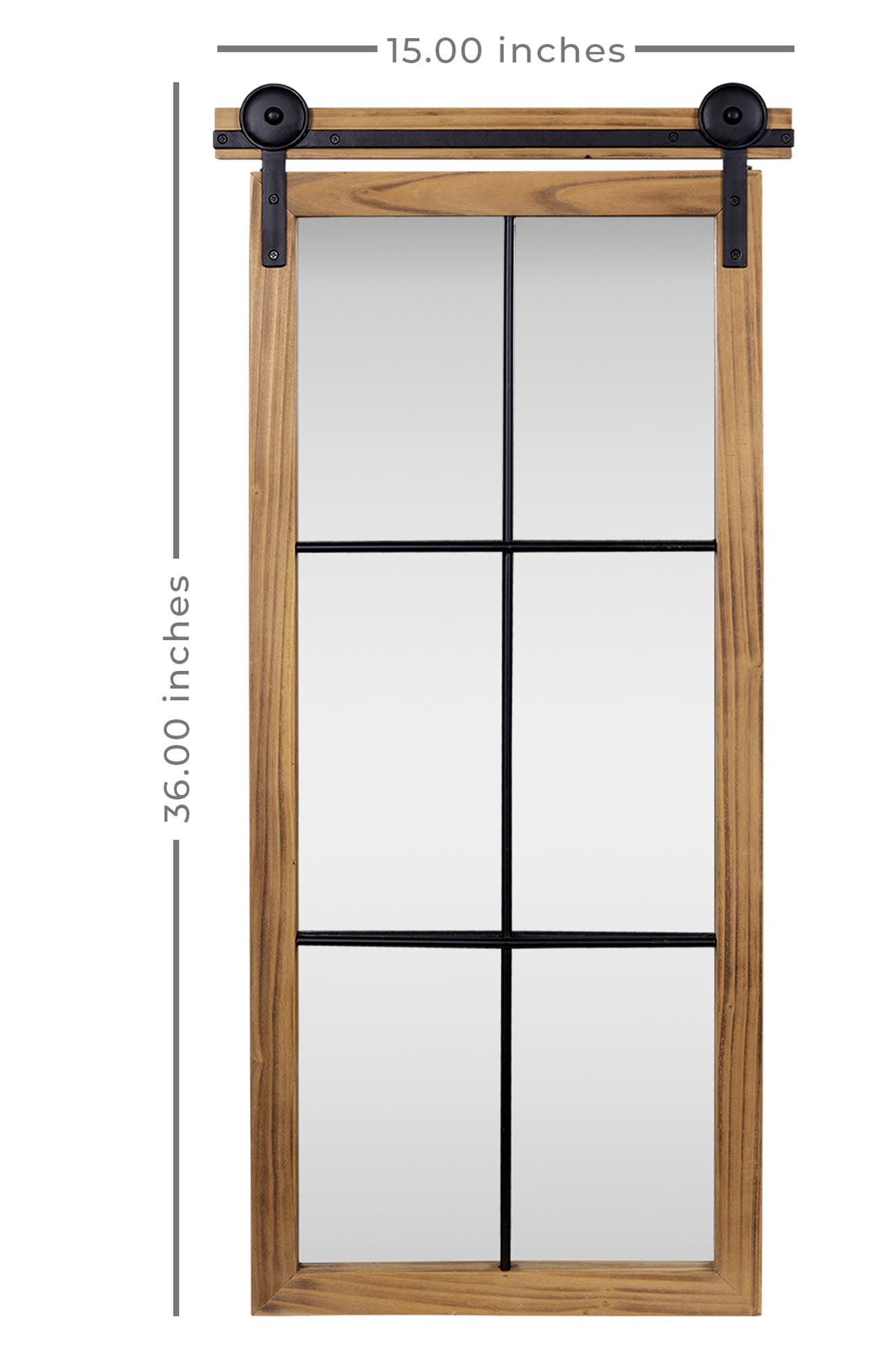 STRATTON HOME DECOR Farmhouse Sliding Barn Door Mirror Nordstromrack