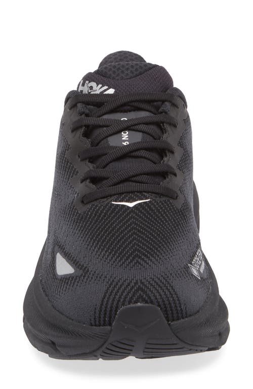 Shop Hoka Clifton 9 Running Shoe In Black/black/black