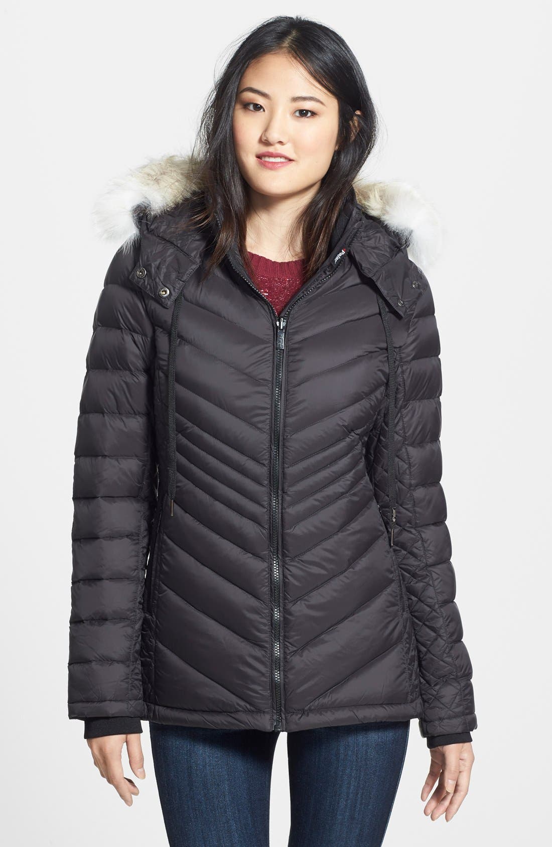 Pajar Packable Down Jacket with Genuine Coyote Fur Trim Only