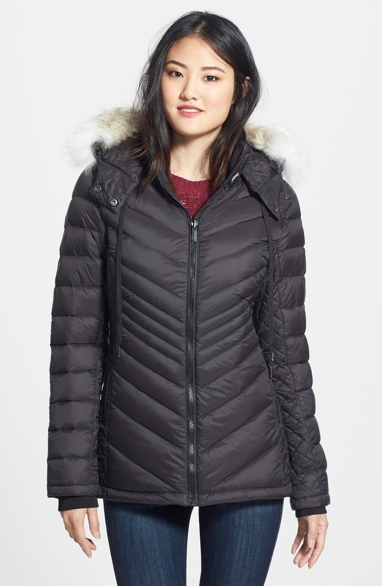 Pajar Packable Down Jacket with Genuine Coyote Fur Trim (Online Only ...