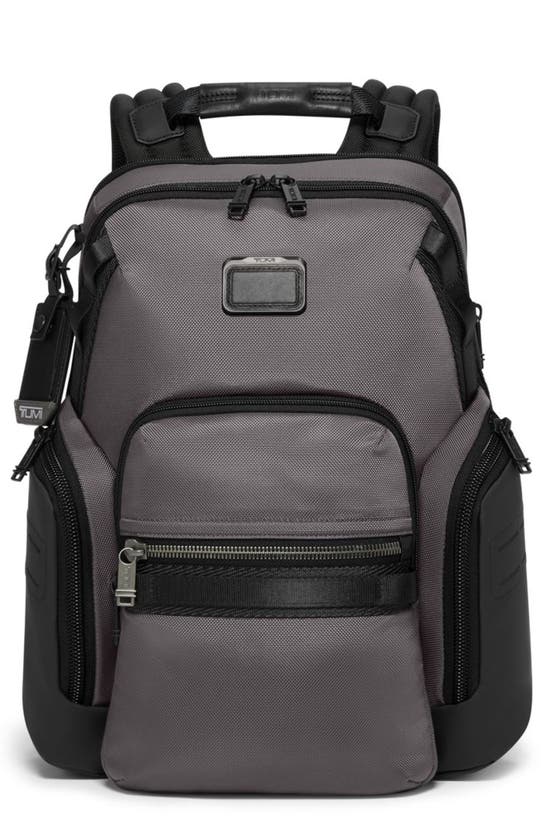 Shop Tumi Alpha Bravo Navigation Backpack In Charcoal