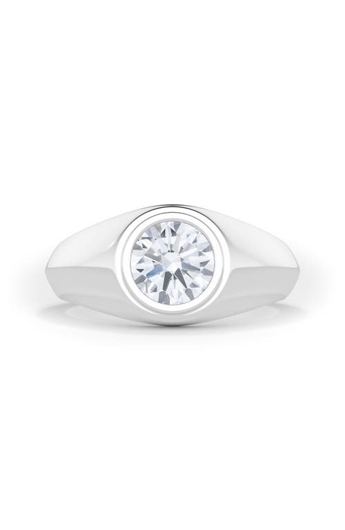 Hautecarat Round Brilliant Lab Created Diamond Ring In 2.50 Ctw 18k White Gold