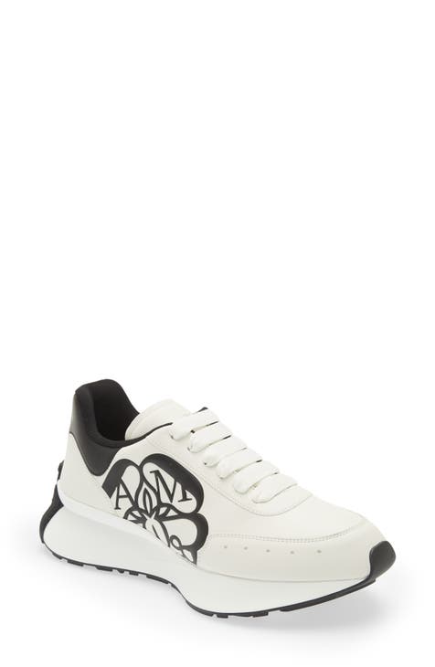 Men's Luxury Sneakers - Oversize Sneakers Alexander McQueen in white  leather and holographic back