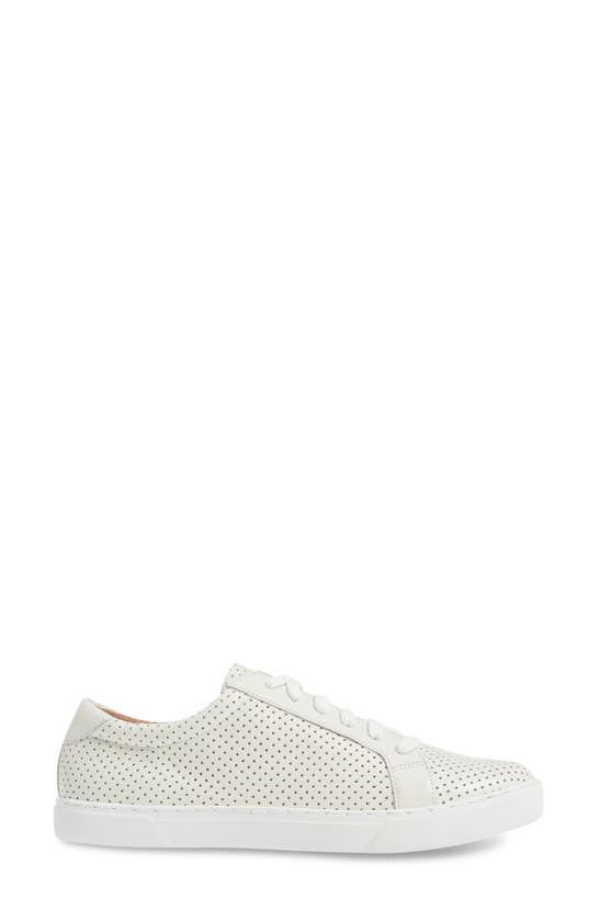 Shop Caslon (r) Cassie Perforated Sneaker In White Leather