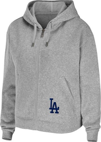 Women's Wear by Erin Andrews Royal/White Los Angeles Dodgers Plus Size Color Block Full-Zip Hoodie