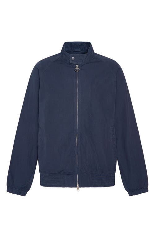 Shop Barbour Royston Cotton Canvas Jacket In Navy