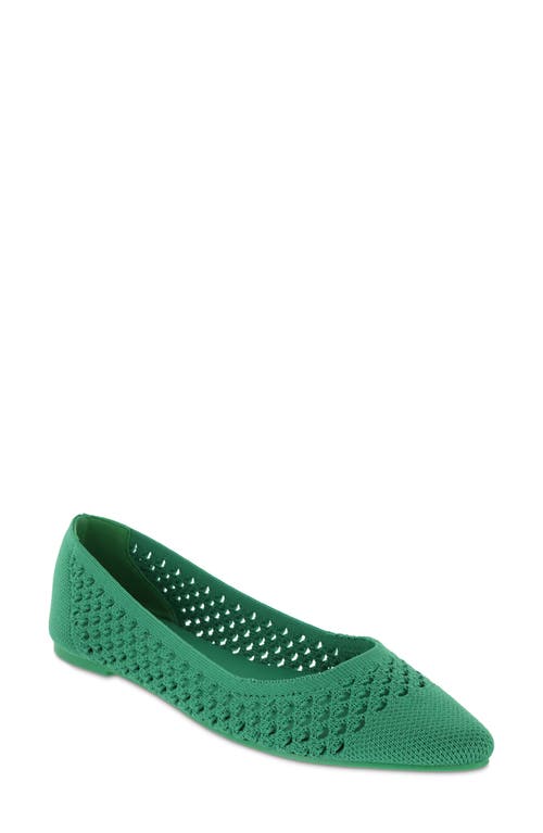 MIA Lovi Knit Pointed Toe Flat in Green