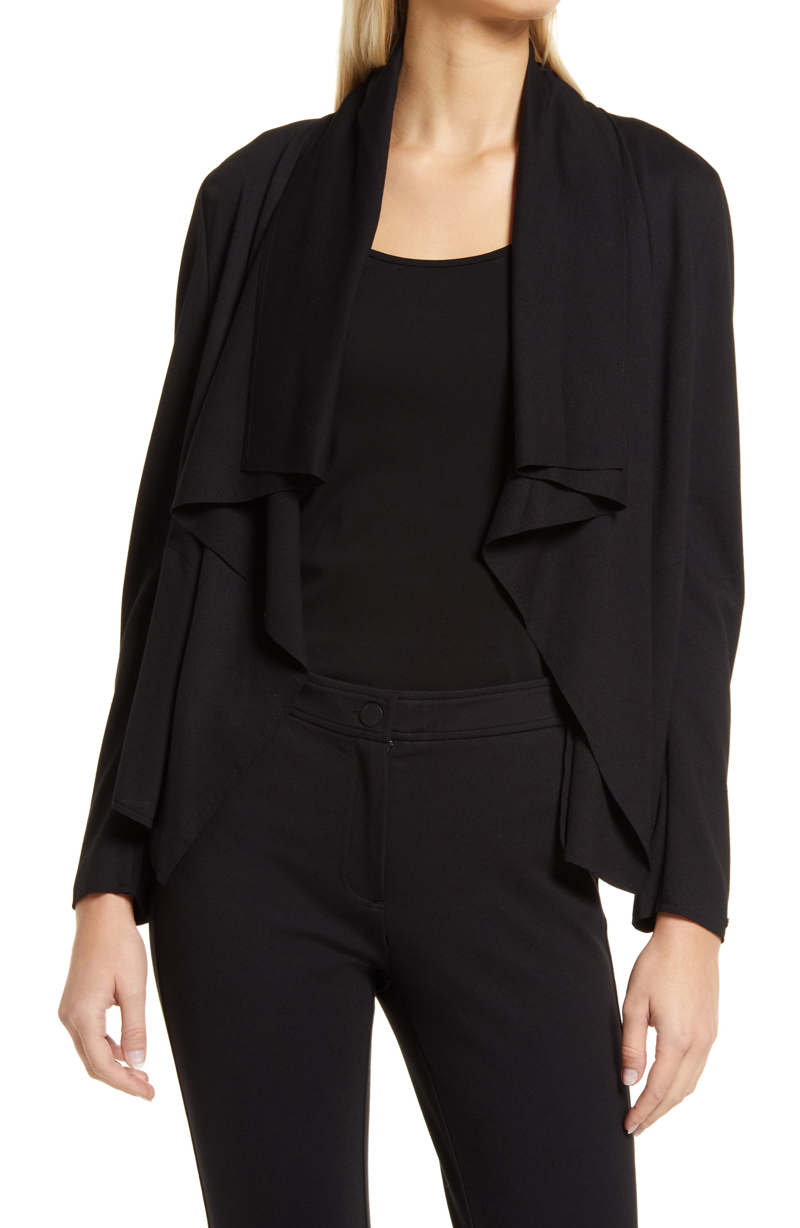 anne klein drape front jacket