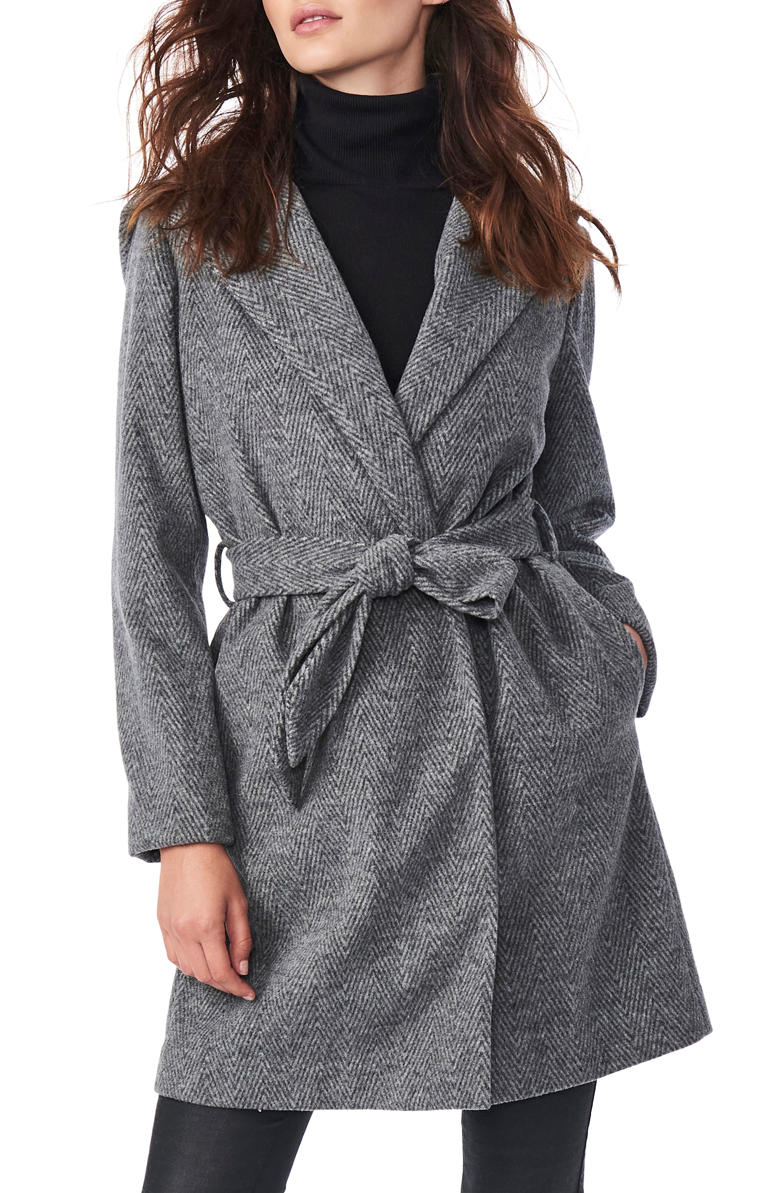 gray wrap coat