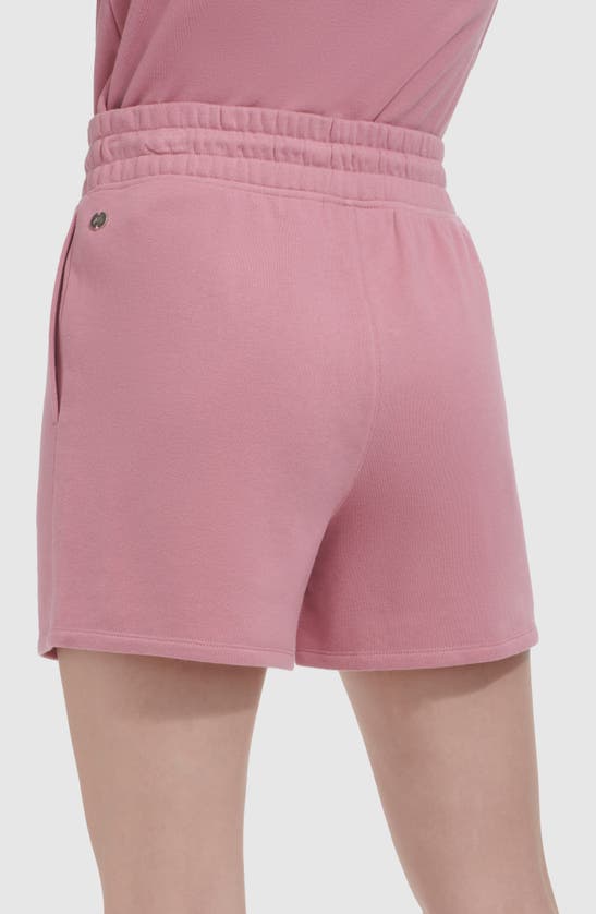 Shop Andrew Marc Sport French Terry Pull-on Shorts In Lilac