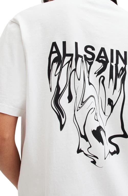 Shop Allsaints Inksaints Oversize Cotton Graphic T-shirt In White