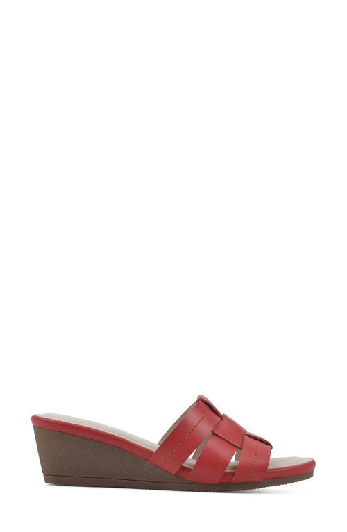 Shop Cliffs By White Mountain Candyce Wedge Sandal In Red/burnished/smooth