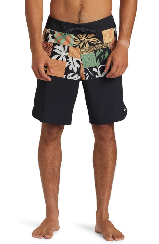Quiksilver Surfsilk Hawaii Blocked Board Shorts In Black