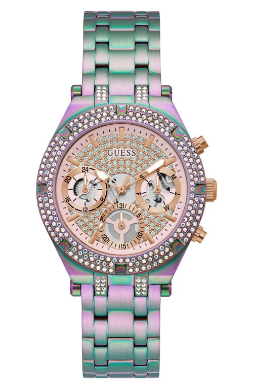 GUESS Iridescent Multifunction Bracelet Watch, 38mm at Nordstrom